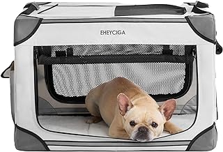 Photo 1 of EHEYCIGA 24Inches Collapsible Dog Crate, Soft Portable Dog Crate for Small Dogs, Travel Dog Kennel Indoor & Outside, Foldable Dog