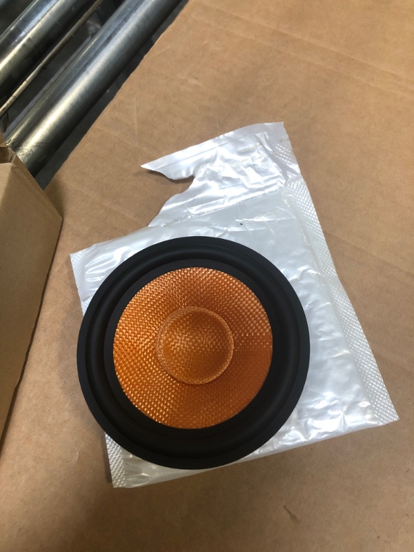 Photo 3 of 5 Inch Paper Speaker Cone, Subwoofer Cones Drum Paper 1 Inch Inner Diameter 5Inch Outer Diameter with Rubber Surround