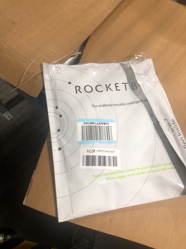Photo 1 of Rocketbook Smart Reusable Notebook, Flip Letter Size Spiral Notebook, Infinity Black, (8.5" x 11") Letter Black