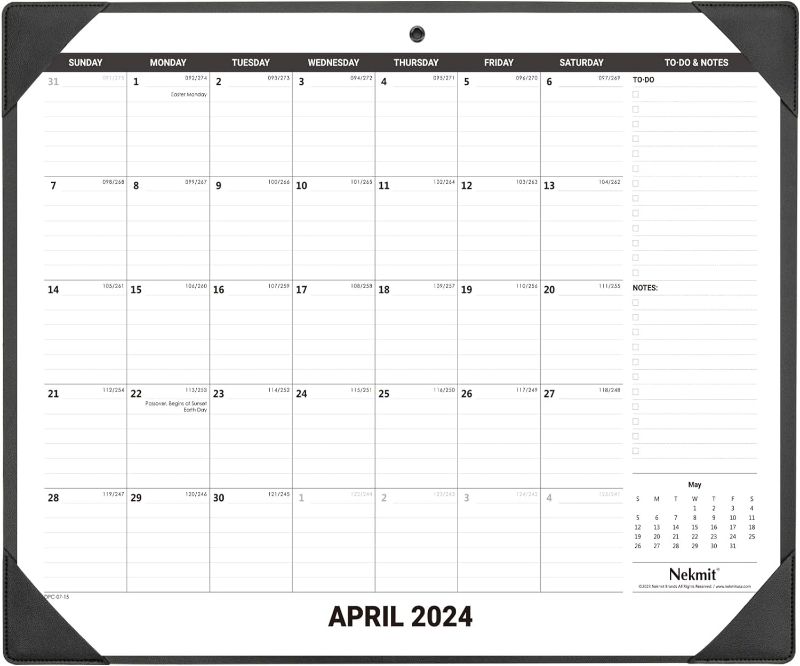 Photo 1 of 2 pack Large Desk Calendar 2023-2024 with Desk Protecting Pad