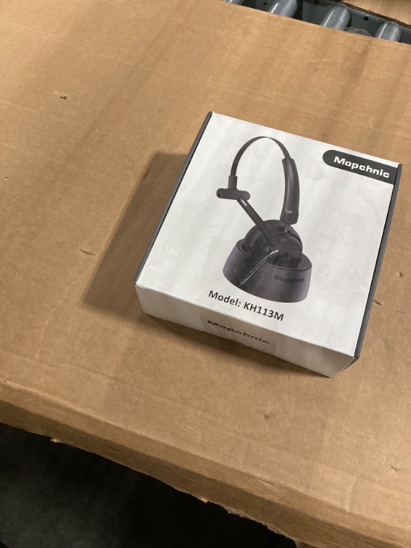 Photo 1 of Mopchnic Bluetooth Headset, Wireless Headset with Upgraded Microphone AI Noise Canceling, On Ear Bluetooth Headset with USB Dongle for Office Call Center Skype Zoom Meeting Online Class Trucker