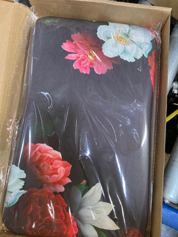 Photo 1 of Ergonomic Mouse Pad with Wrist Rest Support, Thick Mousepad Relief Carpal Tunnel Pain, Entire Memory Foam Mouse Pad with Non-Slip PU Base, Computer Mouse Pads,Red Flower