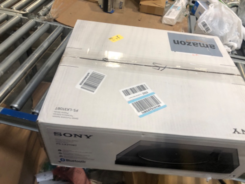 Photo 1 of Sony PS-LX310BT Belt Drive Turntable: Fully Automatic Wireless Vinyl Record Player with Bluetooth and USB Output Black