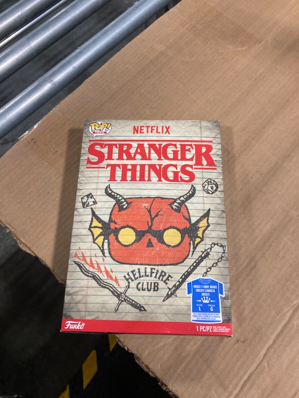 Photo 2 of Funko Pop! Boxed Tee: Stranger Things - Hellfire Club - Adult L Multicolor