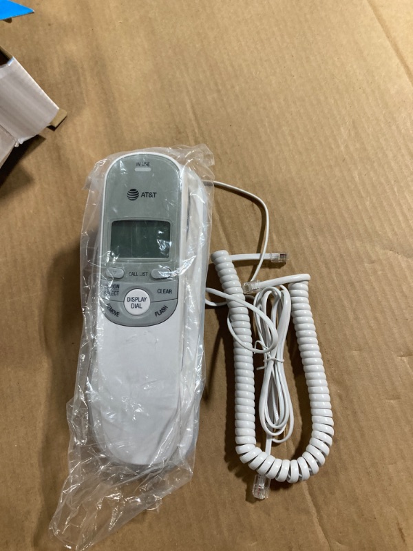 Photo 3 of AT&T TR1909 Trimline Corded Phone with Caller ID, White White Phone