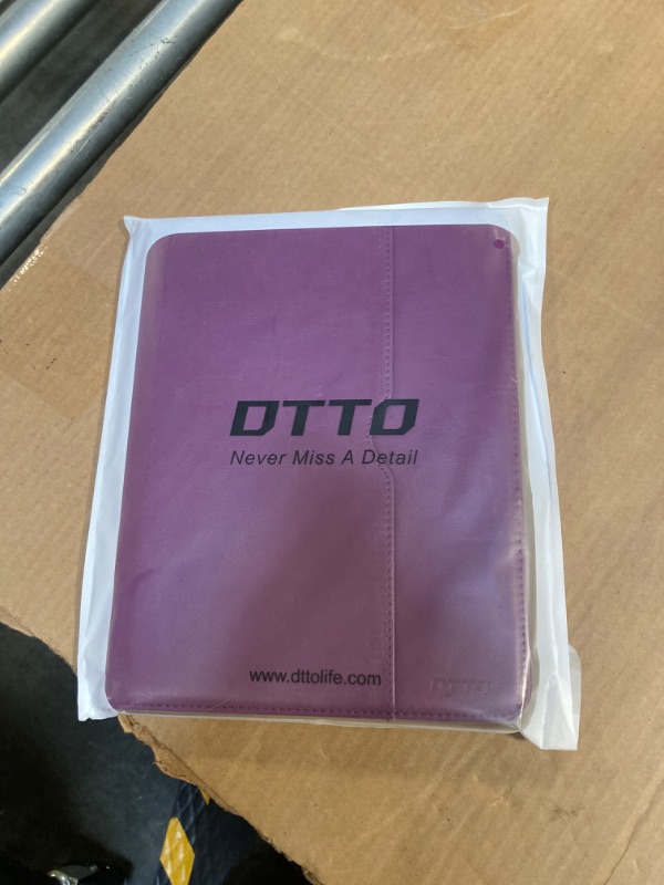 Photo 1 of DTTO for iPad Pro 11 Premium Leather Business Folio Stand Cover with Pencil Holder - Auto Wake/Sleep and Multiple Viewing Angles, Purple