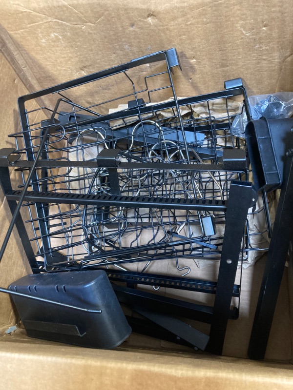 Photo 1 of ADBIU Over The Sink Dish Drying Rack (Expandable Height and Length) Snap-On Design 2 Tier Large Dish Rack Stainless Steel (24" - 35.5" L x 12" W x 19" - 22" H)