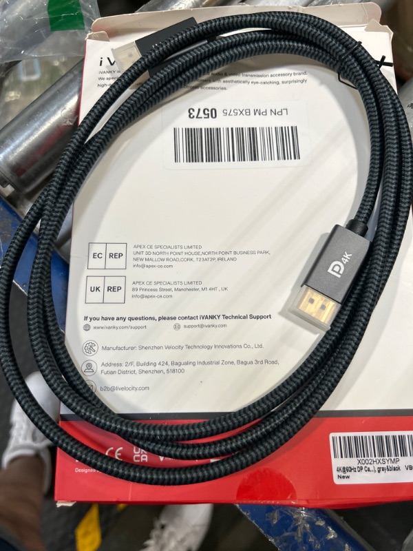 Photo 2 of IVANKY VESA Certified DisplayPort Cable, 6.6ft DP Cable 1.2,[4K@60Hz, 2K@165Hz, 2K@144Hz], Gold-Plated Braided High Speed Display Port Cable 144Hz, for Gaming Monitor, Graphics Card, TV, PC, Laptop
