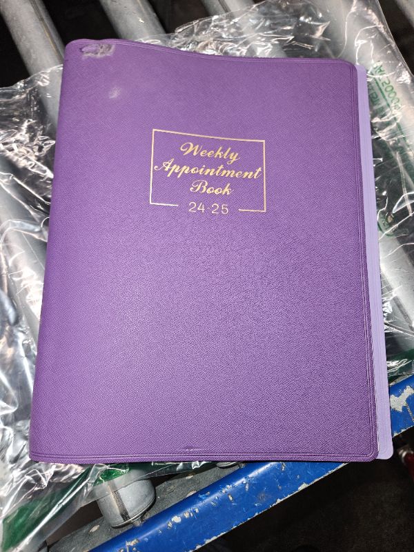Photo 1 of **MINOR DAMAGE**2024-2025 Weekly Appointment Book - Daily Planner 2024-2025 from JULY 2024 - JUNE 2025, 8.4" x 10.6", 15-Minute Interval, Flexible Leather Cover Updated Version - 2024-2025 Weekly Appointment Book