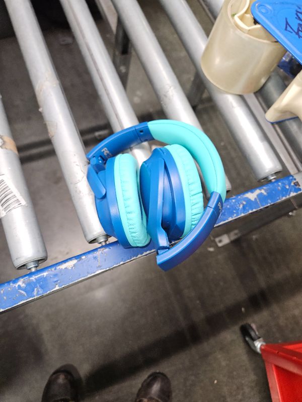 Photo 1 of **LIKE NEW**FFZ Kids Headphones Wireless, Bluetooth Headphones for Kids with Volume Limited, Adjustable Over Ear Headphones Built in Microphone Bluetooth 5.3 for Boys Girls, School, Travel, iPad, Tablet, PC Blue Green