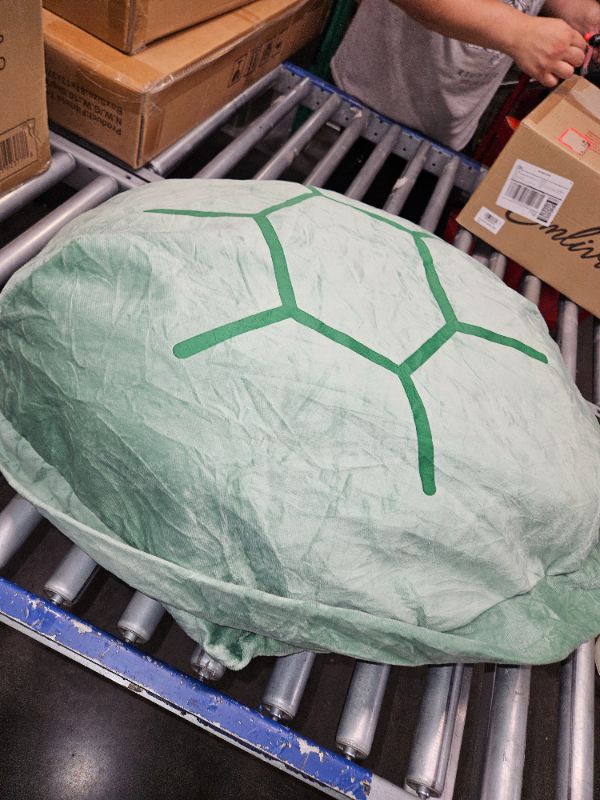 Photo 2 of **GOOD USED**Multifunctional Giant Wearable Turtle Shell Pillow, Giant Wearable Turtle Shell Pillow, Giant Turtle Shell Wearable Pillow (Green, 23.6in)
