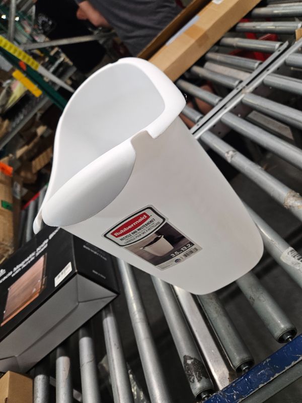 Photo 1 of **ONLY 1**Rubbermaid White Wastebasket