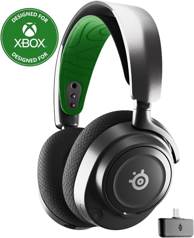 Photo 1 of **LIKE NEW**SteelSeries Arctis Nova 7X Wireless Multi-Platform Gaming Headset — Neodymium Magnetic Drivers — 2.4GHz+Bluetooth — 38Hr USB-C Battery — AI Mic — Xbox Series X|S, PC, PS5, Switch, VR, Mobile - Black
