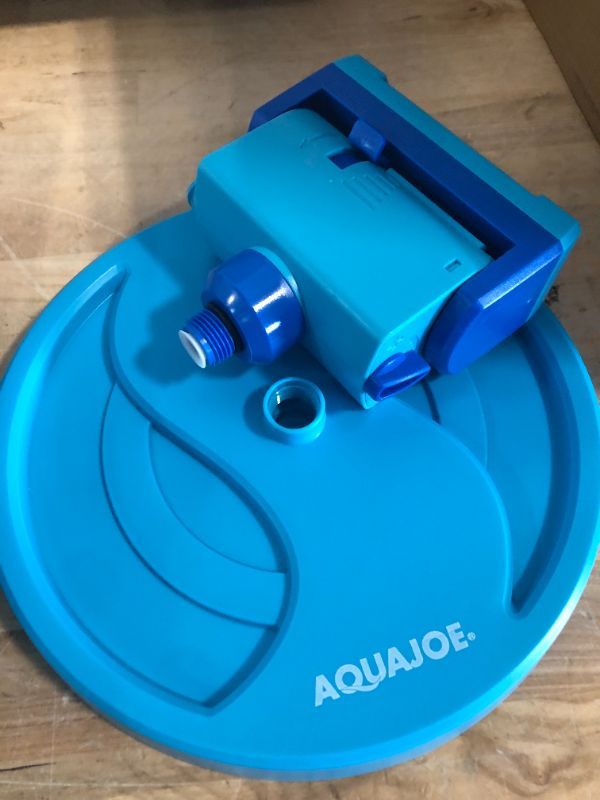 Photo 4 of *** MISSING PARTS***
Aqua Joe AJ-OSPR20 Mini Gear-Driven Oscillating Sprinkler on Sled Base, Customizable Coverage, 4,250 Sq. Ft. Max, Blue LIGHT BLUE Oscillating Sprinkler