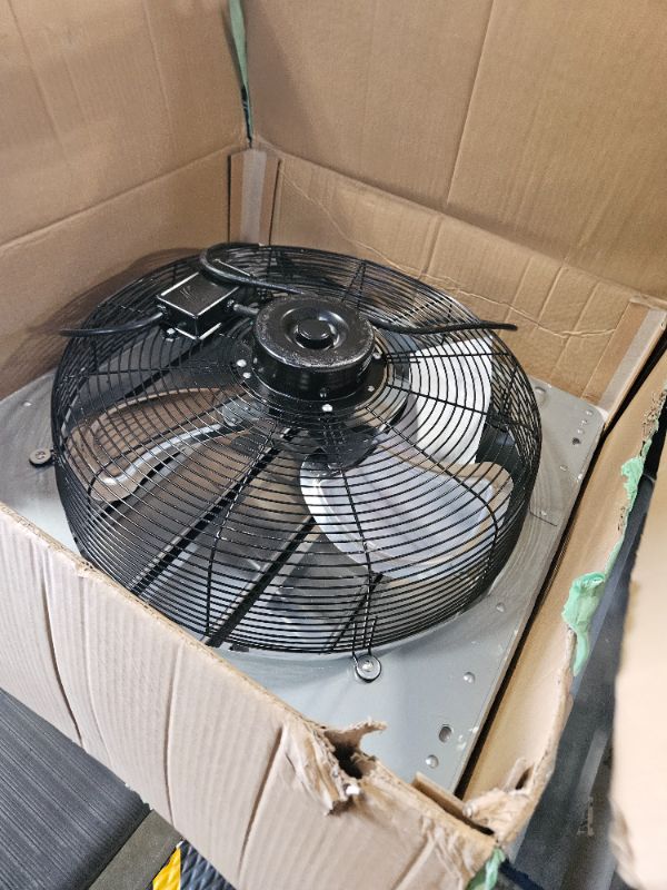 Photo 2 of ****USED***Shutter missing parts and bent****  KEN BROWN 20 Inch Shutter Exhaust Fan With 1.65 Meters Power Cord Wall Mounted, High Speed 3500CFM, Vent Fan For Garages And Shops, Greenhouse,Attic Ventilation 20 Inch Fan Wtih Power Cord