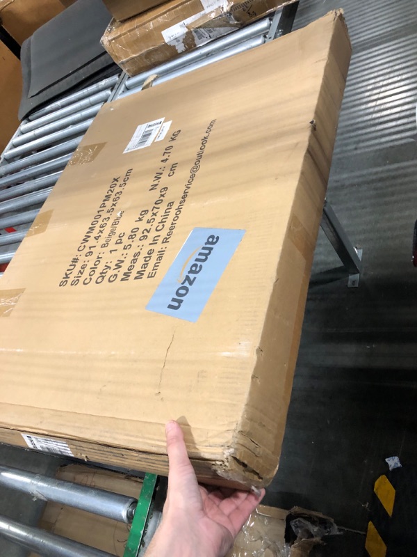 Photo 1 of Extra Large Dog Crate with 2 Foldable Bowl, 36 Inch Collapsible Travel Dog Crate Kennel with Soft Blanket for Medium Dogs,Indoor & Outdoor (36" L x 25" W x 25" H, Blue) 36"L x 25"W x 25"H Blue