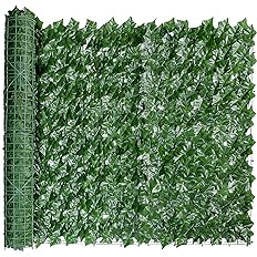 Photo 1 of Bybeton Artificial Ivy Privacy Fence Screen - 40" X 120" UV-Anti Fake Leaves Vines - Patio Balcony Privacy, Garden, Backyard Greenery Wall Decor
