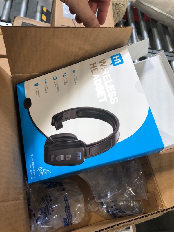 Photo 1 of Bluetooth Headset, Wireless Trucker Headset with Noise Canceling Microphone & Mute Button-60Hrs Truck Driver Headphone for Cellphone Office Work
