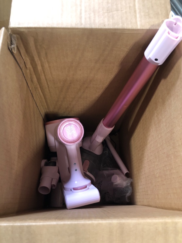 Photo 1 of *** NOT FUNCTIONAL**** SELLING AS PARTS***
Cordless Vacuum Cleaner with 28Kpa Suction, 380W Brushless Motor, 50 Min Runtime, Home Cleaning Companion (Pink)
