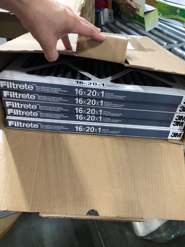 Photo 3 of ********* ( MISSING 1 ) ONLY 5 TOTAL.....BNX TruFilter 16x20x1 Air Filter MERV 13 (5-Pack) - MADE IN USA - Electrostatic Pleated Air Conditioner HVAC AC Furnace Filters for Allergies, Pollen, Mold, Bacteria, Smoke, Allergen, MPR 1900 FPR 10
