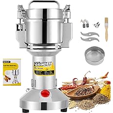 Photo 1 of CGOLDENWALL Safety Upgraded Electric Grain Grinder Mill High-speed Dry Spice Herb Mill Grinding Machine with 2400W Commercial Motor Overload Protection CE 110V (700g Hand-held Type)
