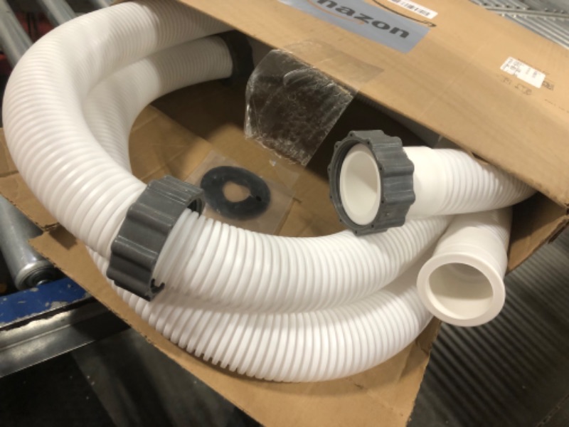 Photo 2 of 2 Pieces 1.5" Diameter Pool Pump Replacement Hose 59" Long Accessory Pool Hoses for Above Ground Pools for Filter Pump and Saltwater Systems (White)