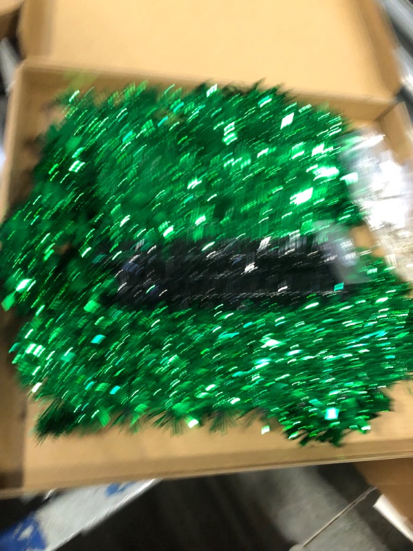 Photo 2 of  2 pack ***St.Patrick's Day Decorations Lights Prelit 3Pack Tinsel Shamrocks St.Patrick's Day Wreath String Lights 20 Led Battery Operated Leprechaun Hat Wire Garland Irish St.Patrick Decor Indoor Home Outdoor Shamrock Wreath