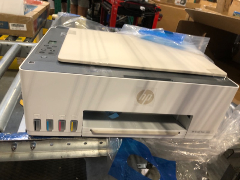 Photo 1 of HP Smart Tank 5000 Wireless All-in-One Ink Tank Printer with up to 2 years of ink included, mobile print, scan, copy, white, 17.11 x 14.23 x 6.19