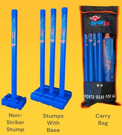 Photo 1 of Cricket Best Buy CBB Cricket Kit - Blue Plastic Cricket Set for Kids & Adult for Beach & Backyard, Cricket Bat and Ball Set Contain Cricket Bat, Cricket Ball & Carry Bag
