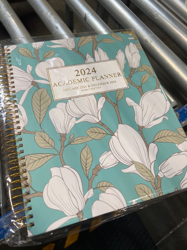 Photo 2 of 2024 Planner-2024 Weekly and Monthly Planner 8.5x11 Deluxe Daily Agenda Academic Planner,12 Monthly Tabs, Calendar, Inner Pocket, Flexible Cover,Twin-Wire Binding