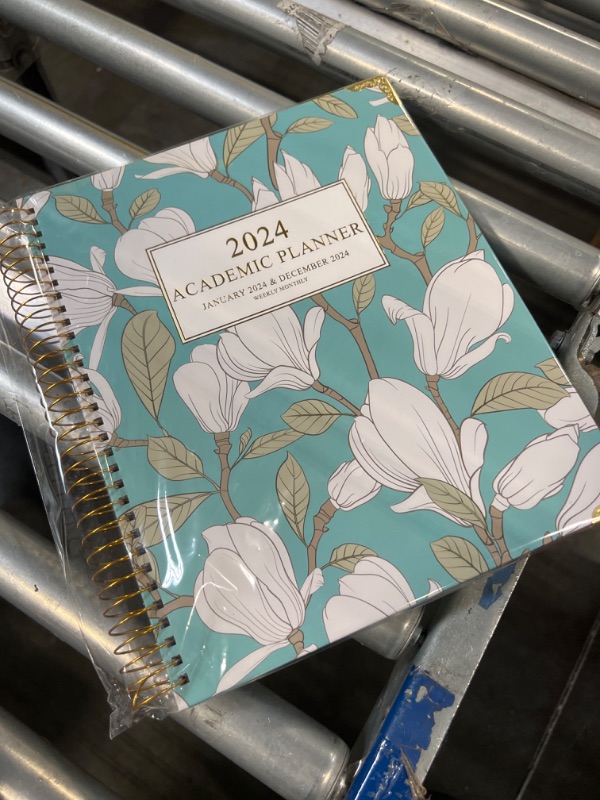 Photo 2 of 2024 Planner-2024 Weekly and Monthly Planner 8.5x11 Deluxe Daily Agenda Academic Planner,12 Monthly Tabs, Calendar, Inner Pocket, Flexible Cover,Twin-Wire Binding