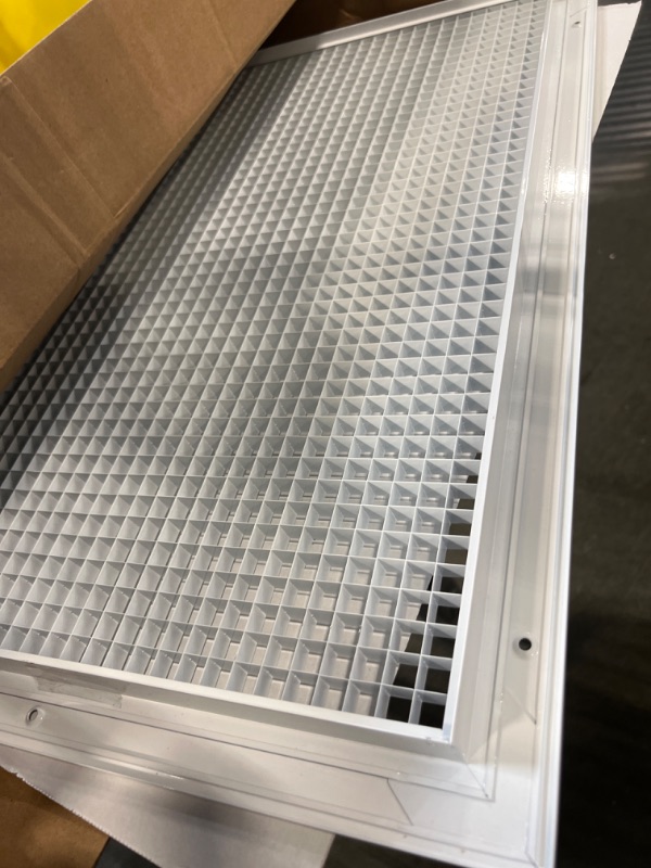 Photo 3 of 16" x 24" or 24" x 16" Cube Core Eggcrate Return Air Grille - Aluminum Rust Proof - HVAC Vent Duct Cover - White [Outer Dimensions: 18.75] 16 x 24 Return Grille