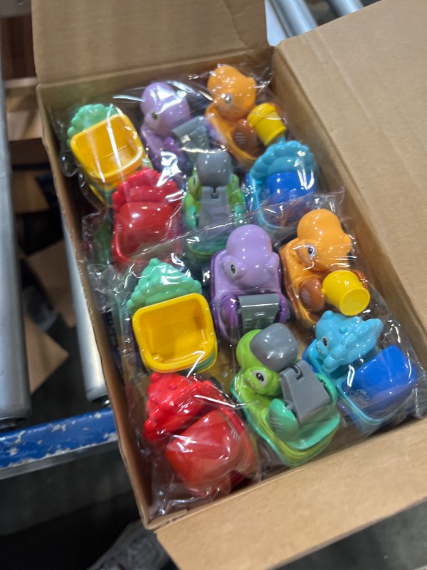 Photo 3 of 12 Pack 3.8" Jumbo Easter Eggs Filled with Dinosaur Pull Back Cars, Easter Eggs with Toys Inside Pull Back Construction Vehicles Kids Toddlers Boys Girls Easter Basket Stuffers Fillers Easter Egg Hunt