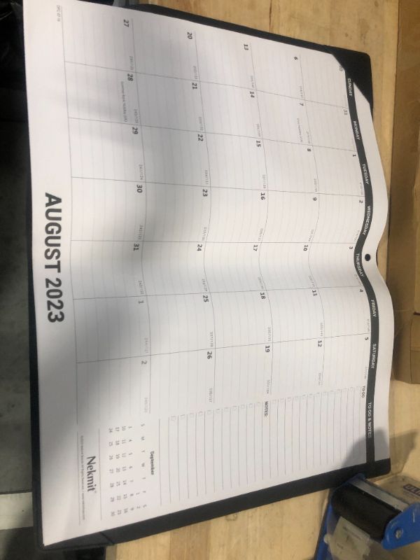 Photo 4 of Nekmit Large Desk Calendar 2024 with Desk Protecting Pad, Runs From Now - December 2024, Office Supplies 22" x 17" Desk Pad Calendar for Life Planning or Organizing White