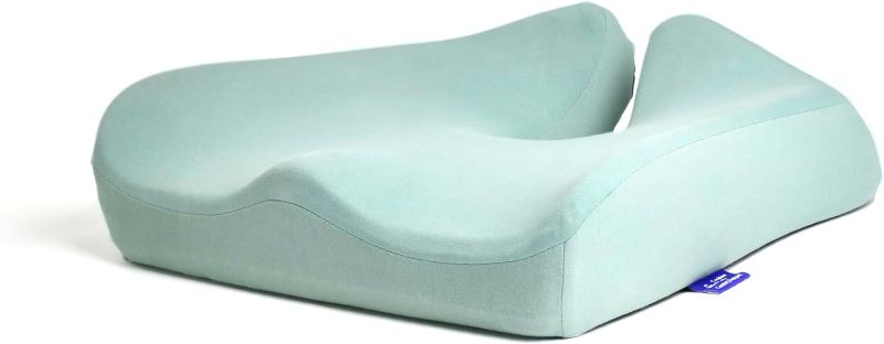 Photo 1 of Cushion Lab Patented Pressure Relief Seat Cushion for Long Sitting Hours on Office/Home Chair, Car, Wheelchair - Extra-Dense Memory Foam for Hip, Tailbone, Coccyx, Sciatica - Wellness Green
