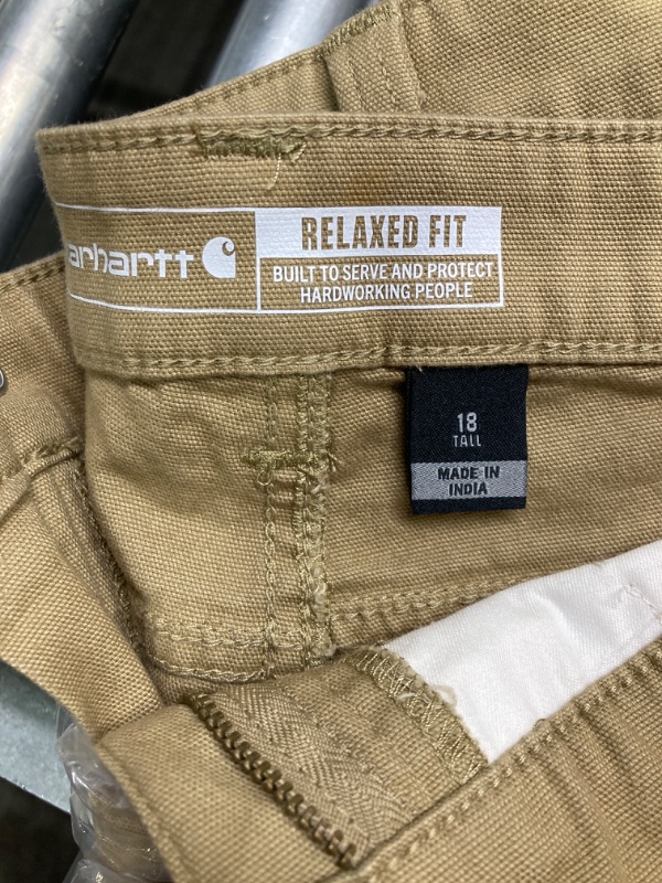 Photo 3 of Carhartt 18 tall relaxed fit light brown khaki