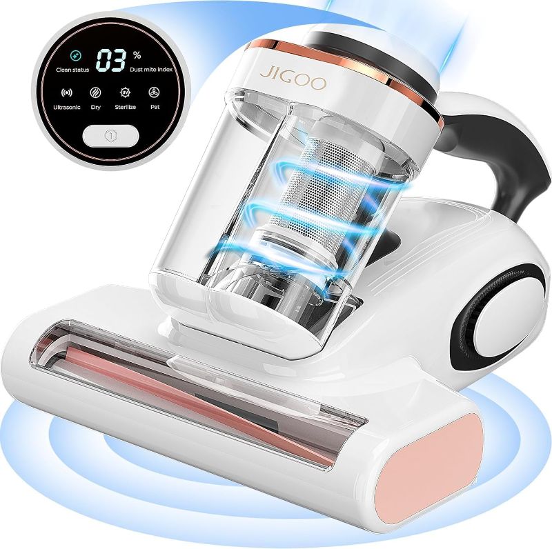 Photo 1 of Mattress Vacuum Cleaner with Dust Sensor, Anti-allergen Bed Vacuum Cleaner with UV & Ultrasonic and High Heating, 13Kpa Suction 500W Powerful Double-Cup Handheld Vacuums (J300,Corded)