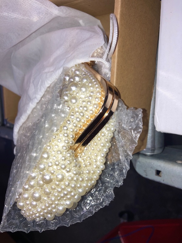 Photo 1 of Pearl Clutch Women Crystal Beaded Evening Bag Vintage Pearl Purse Wedding Cocktail Party Handbags