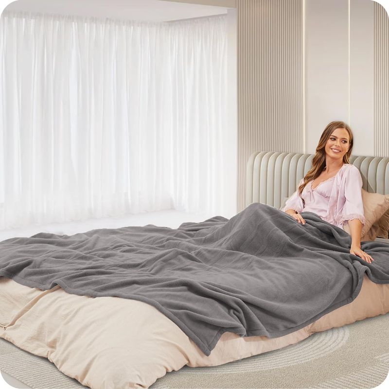 Photo 1 of Electric Heated Blanket (Grey)