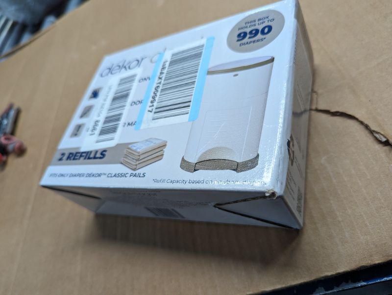 Photo 1 of Dekor Classic Diaper Pail Refills | 2 Count | Most Economical Refill System | Quick & Easy to Replace | No Preset Bag Size – Use Only What You Need | Exclusive End-of-Liner Marking | Baby Powder Scent 2 Count (Pack of 1)