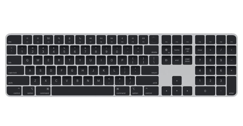 Photo 1 of Magic Keyboard with Touch ID and Numeric Keypad for Mac Models with Apple Silicon - Silver/Black