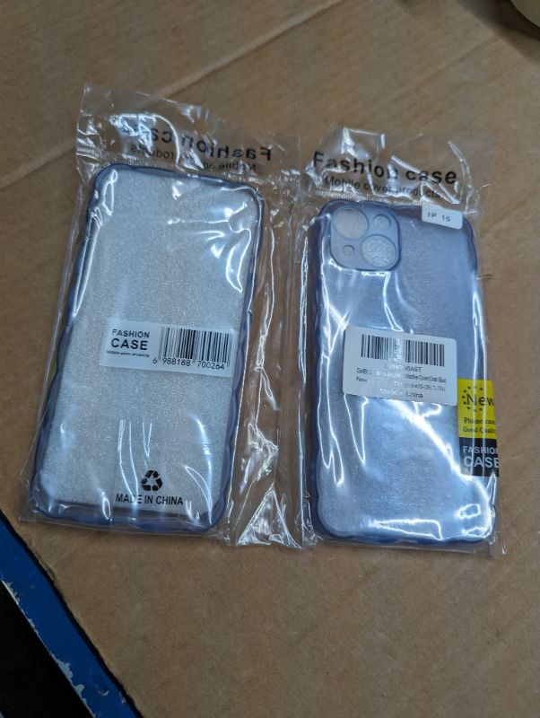 Photo 1 of CoolBELL Case Compatible with iPhone 14 Plus 6.7 Inches Clear Case Wave Frame Cute Design, Soft TPU Protective Cover(Clear Blue) iphone 14 plus clear blue pack of 2