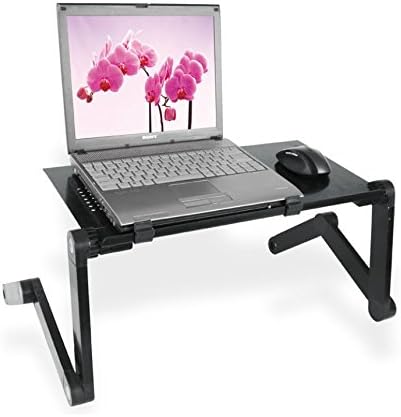 Photo 1 of Zippace Adjustable Laptop Computer Lap Desk Portable Multifunctional Cooling Ergonomic Vented Table TV Bed Tray Stand Mount Holder (420 * 260mm, Black)
