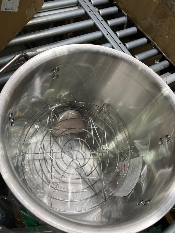 Photo 1 of 20Qt Stock Pot with Glass Lid - Stainless Steel Cooking Pot with Rack- Commercial Grade Large Soup Pot - Dishwasher Safe Stockpots 20QT with Rack