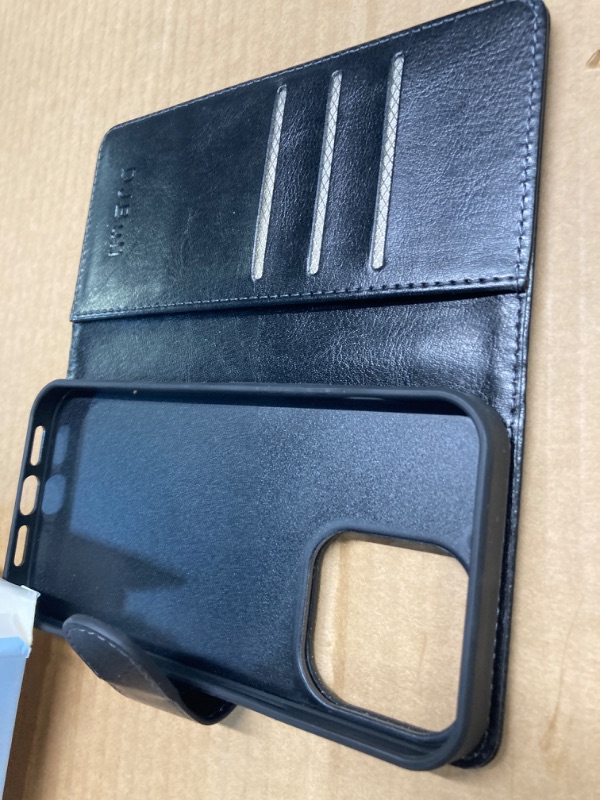 Photo 1 of for iPhone 13 2-in-1 Detachable Wallet case with Credit Card Holder?RFID Blocking?,Flip Folio Book PU Leather Protective Cover Women Men for Apple 13 Phone case Black