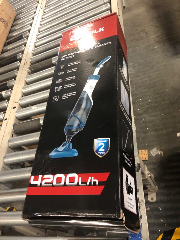Photo 1 of **FOR PARTS**Enhulk Pool Vacuum for Above Ground Pool with a Telescopic Pole, Running time up to 1H, Handheld Rechargeable Pool Cleaner with Powerful Suction up to 15.8 gallons/min, Ideal for Leaves, Debris