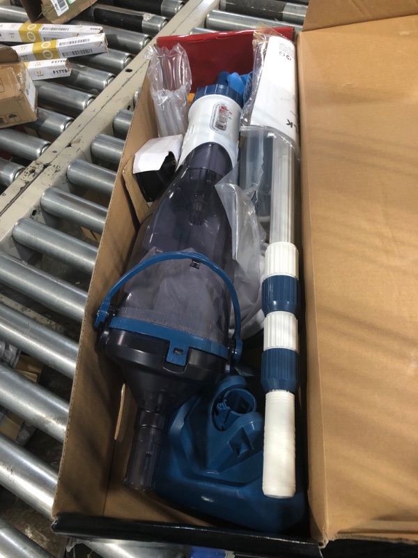 Photo 1 of **FOR PARTS**Enhulk Pool Vacuum for Above Ground Pool with a Telescopic Pole, Running time up to 1H, Handheld Rechargeable Pool Cleaner with Powerful Suction up to 15.8 gallons/min, Ideal for Leaves, Debris