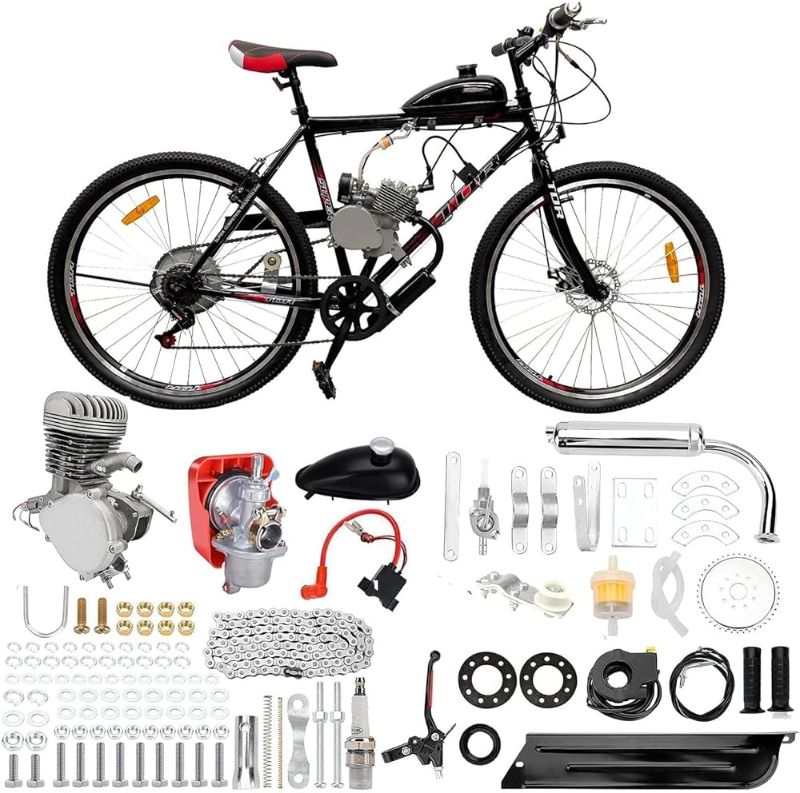 Photo 1 of 100cc Bicycle Engine Kit 2-Stroke Gas Motor for Bicycle, Motorized Bike Kit 36 Teeth Gas Bike Conversion Full Set for 26" to 28" Bicycles V-Frame Compatible