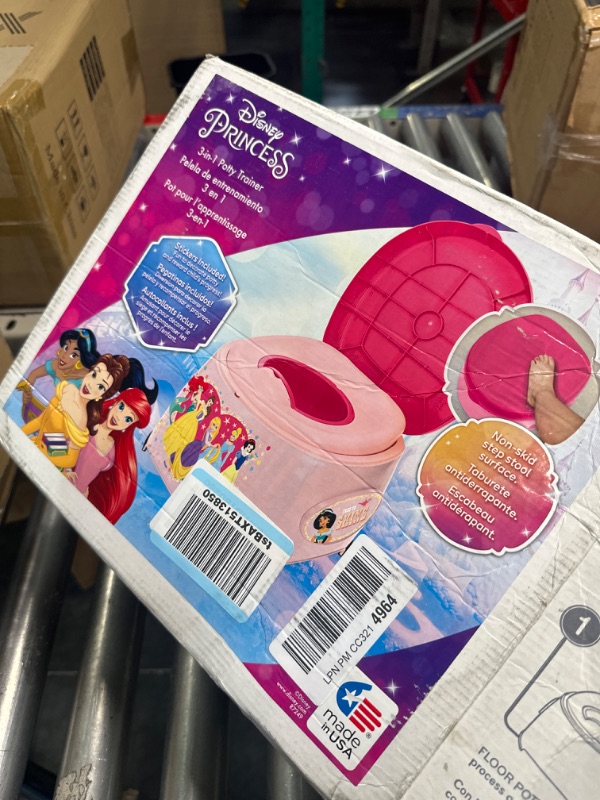 Photo 1 of Disney Princess 3-in-1 Potty Training System for Toilet Training Kids, Multi-Stage Potty Training - Floor Potty, Detachable Potty Ring, Step Stool | Toilet Seat for Kids and Toddlers