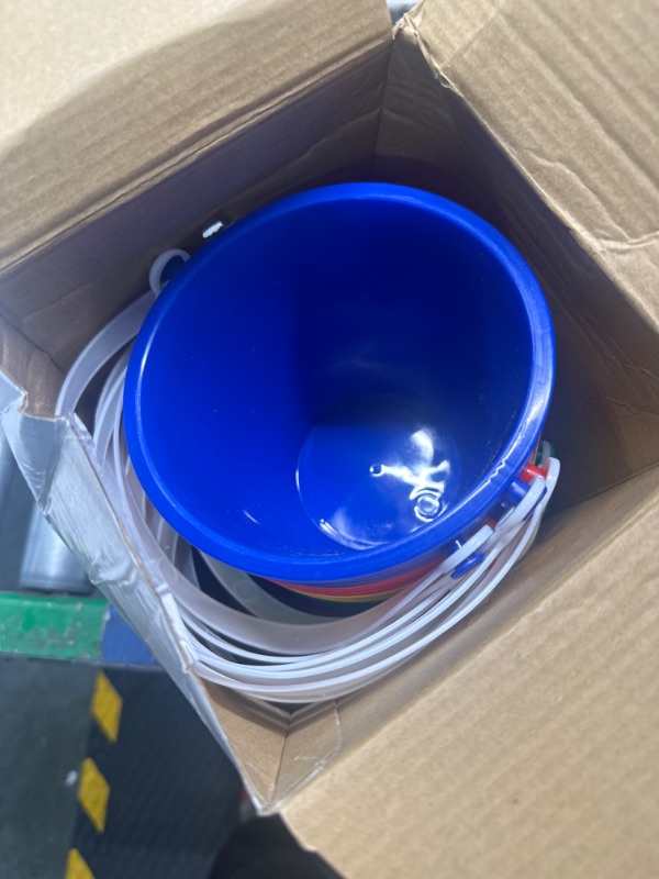 Photo 1 of 12 Pieces 5 Inch Beach Pails Sand Buckets for Boys and Girls Beach and Sand Toys at The Beach Use for Sand Molds at The Sandbox Summer Beach Party Supplies, 4 Colors